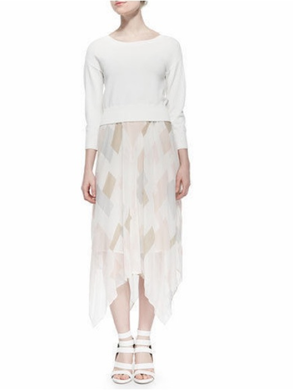 JOIE Women's Jamilla Printed Uneven Silk Skirt